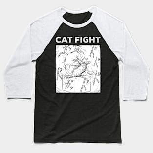 Cat Fight Baseball T-Shirt